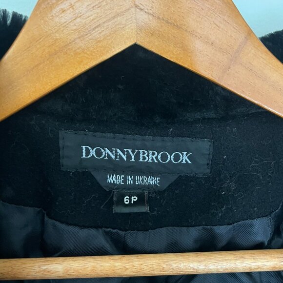 FAUX FUR TRIM WOOL DRESS COAT - Picture 3 of 3